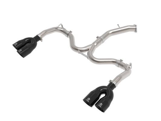 aFe 49-37039-B Takeda 3 IN to 2-1/2 IN 304 Stainless Steel Axle-Back Exhaust w/ Black Tips