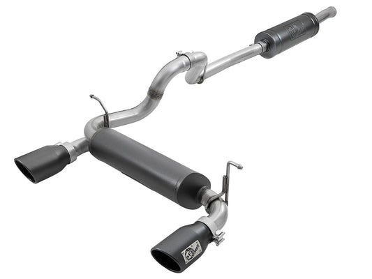 aFe 49-38066-B Rebel Series 2-1/2 IN 304 Stainless Steel Cat-Back Exhaust System