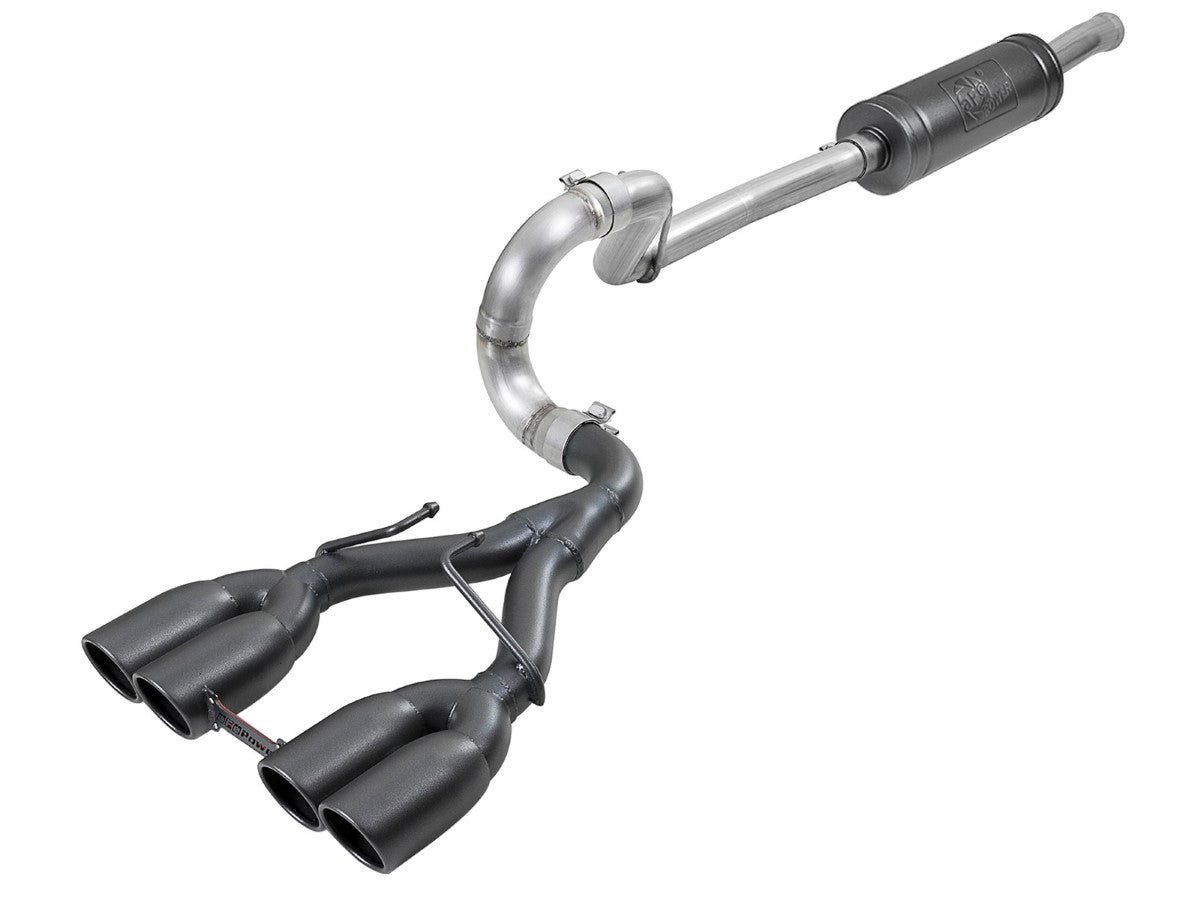 aFe 49-38071-B Rebel Series 2-1/2 IN 304 Stainless Steel Cat-Back Exhaust System