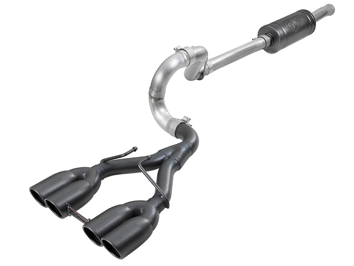 aFe 49-38073-B Rebel Series 2-1/2 IN 304 Stainless Steel Cat-Back Exhaust System