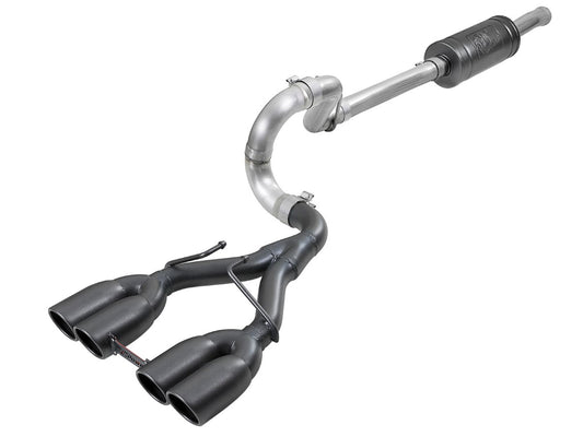 aFe 49-38073-B Rebel Series 2-1/2 IN 304 Stainless Steel Cat-Back Exhaust System
