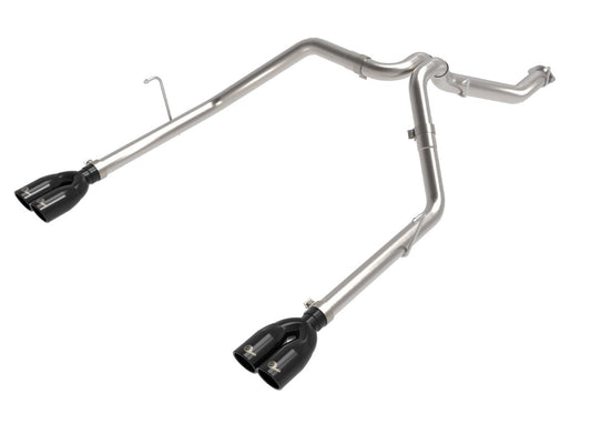 aFe 49-38095-B Vulcan Series 3 IN to 2-1/2 IN 304 Stainless Steel DPF-Back Exhaust w/ Black Tip