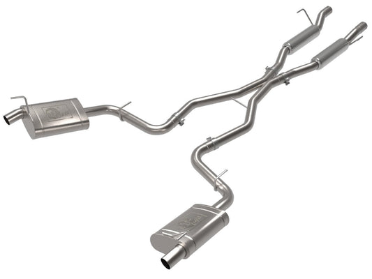 aFe 49-38100 Vulcan Series 2-1/4 IN to 2-1/2 IN 304 Stainless Steel Cat-Back Exhaust System