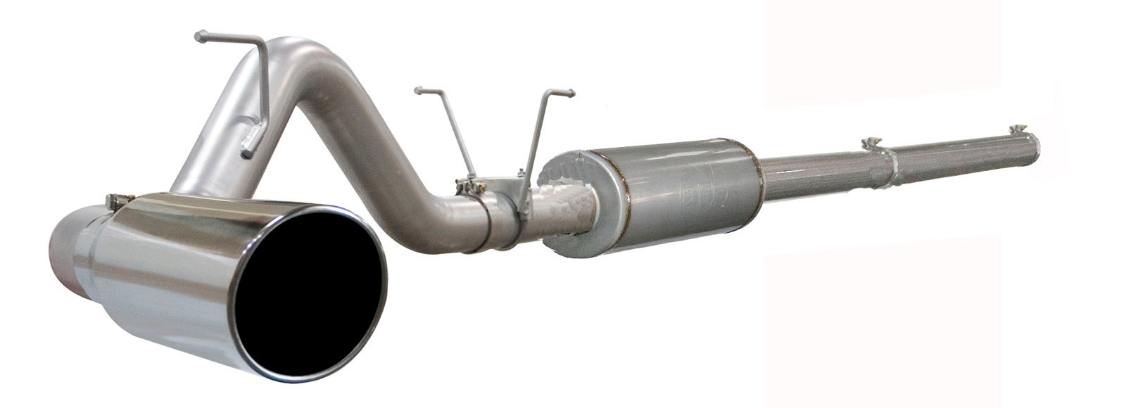 aFe 49-42002 Large Bore-HD 4 IN 409 Stainless Steel Cat-Back Exhaust System w/ Polished Tip