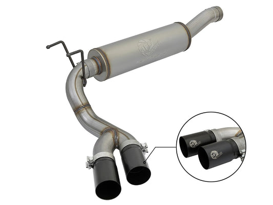 aFe 49-42057-B Rebel Series 3-1/2 IN 409 Stainless Steel Cat-Back Exhaust System