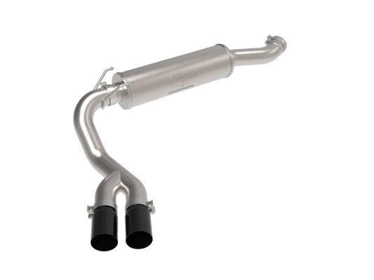 aFe 49-42082-B Rebel Series 3-1/2 IN Stainless Steel Cat-Back Exhaust System w/ Black Tip