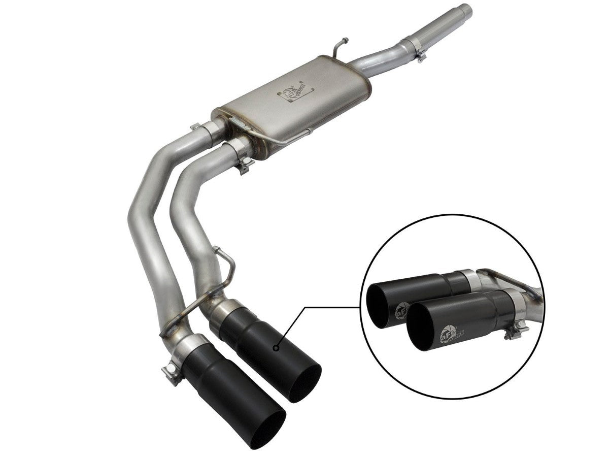 aFe 49-43079-B Rebel Series 3 IN to 2-1/2 IN 409 Stainless Steel Cat-Back Exhaust System