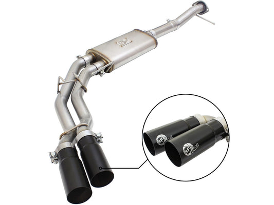 aFe 49-43080-B Rebel Series 3 IN to 2-1/2 IN 409 Stainless Steel Cat-Back Exhaust System