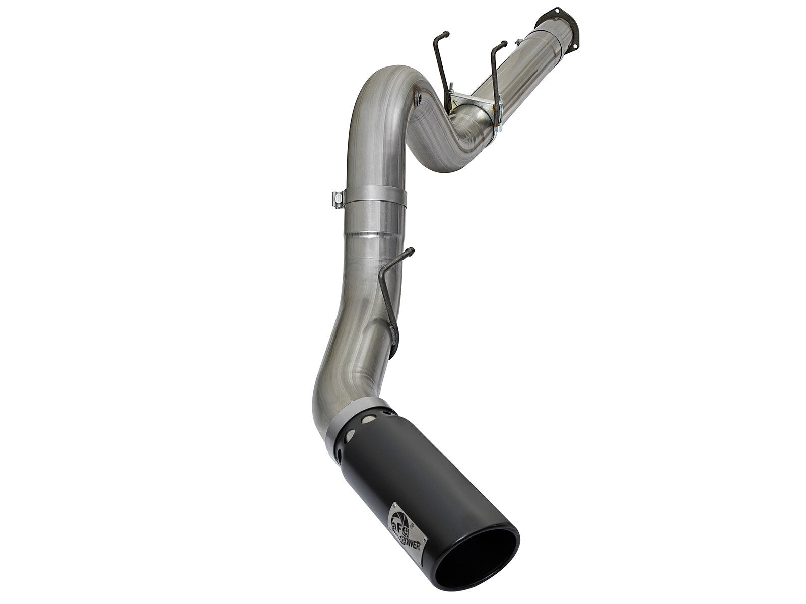 aFe 49-43090-P aFe LARGE BORE HD 5in 409-SS DPF-Back Exhaust w/Polished Tip 2017 Ford Diesel Trucks V8 6.7L (td)