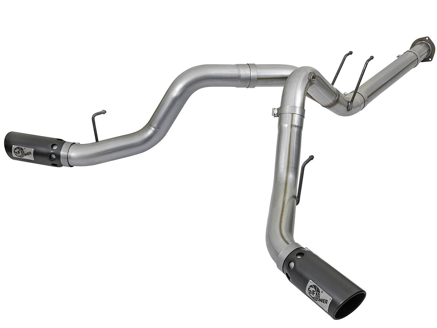 aFe 49-43092-B Large Bore-HD 4 IN 409 Stainless Steel DPF-Back Exhaust System
