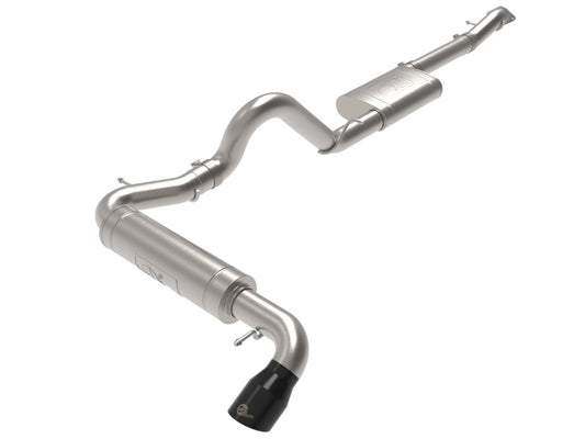 aFe 49-43136-B Apollo GT Series 3 IN 409 Stainless Steel Cat-Back Exhaust System w/ Black Tip