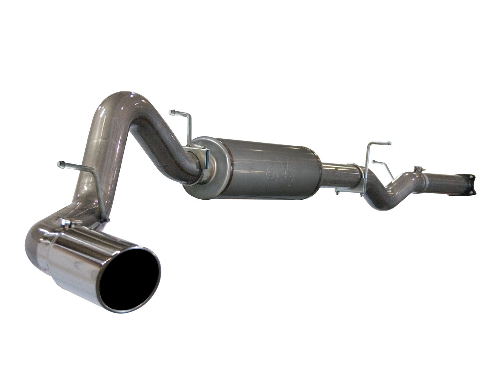 aFe 49-44001 Large Bore-HD 4 IN 409 Stainless Steel Cat-Back Exhaust System