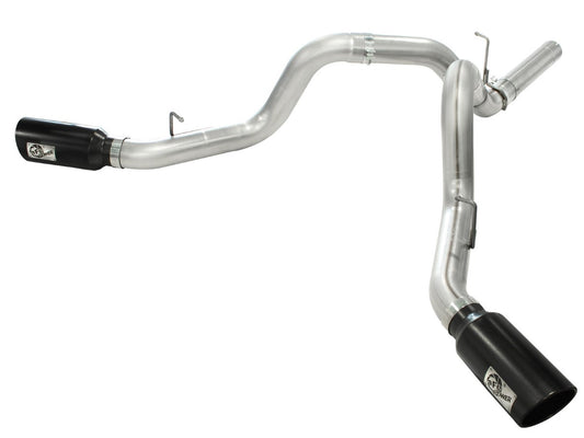 aFe 49-44043-B Large Bore-HD 4 IN 409 Stainless Steel DPF-Back Exhaust System
