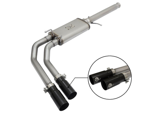 aFe 49-44062-B Rebel Series 3 IN to 2-1/2 IN 409 Stainless Steel Cat-Back Exhaust System