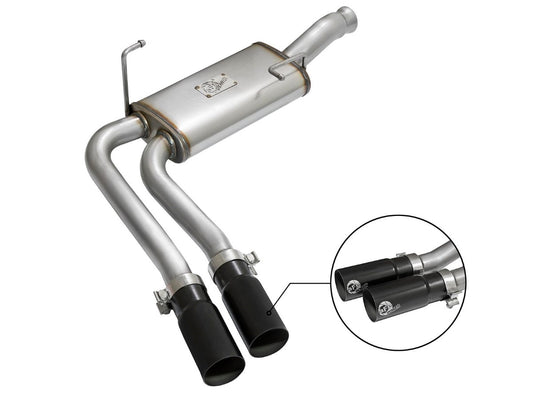 aFe 49-44070-B Rebel Series 3 IN to 2-1/2 IN 409 Stainless Steel Cat-Back Exhaust System