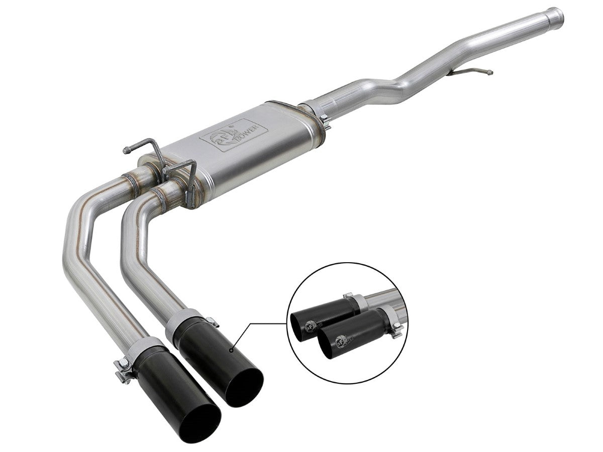 aFe 49-44098-B Rebel Series 3 IN to 2-1/2 IN 409 Stainless Steel Cat-Back Exhaust System