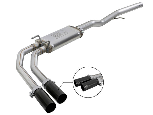 aFe 49-44098-P aFe Rebel Series 3in-2.5in 409 SS Cat-Back Exhaust 09-18 GM Silverado/Sierra 1500 V6-4.3L / V8-4.6L