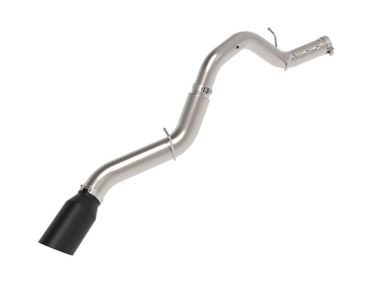 aFe 49-44147-B Large Bore-HD 5 IN 409 Stainless Steel DPF-Back Exhaust System w/ Black Tip