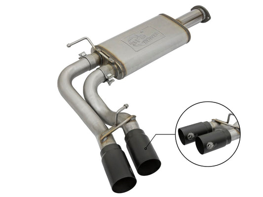 aFe 49-46032-B Rebel Series 3 IN to 2-1/2 IN Mid-Cab Exit Stainless Steel Cat-Back Exhaust System