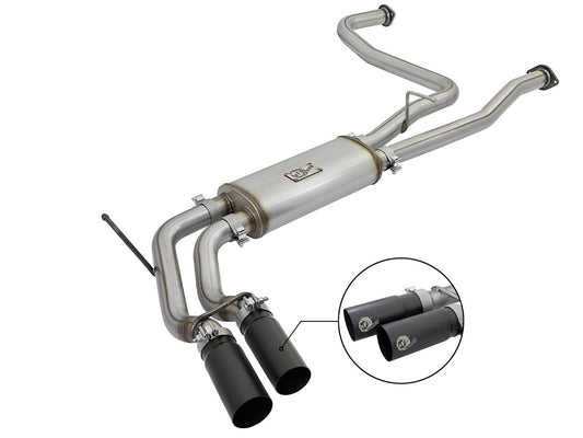 aFe 49-46126-B Rebel Series 2-1/2 IN 409 Stainless Steel Cat-Back Exhaust System