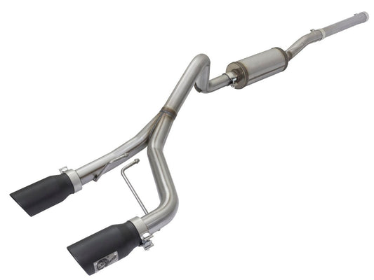 aFe 49-48056-B Rebel Series 2-1/2 IN 409 Stainless Steel Cat-Back Exhaust System
