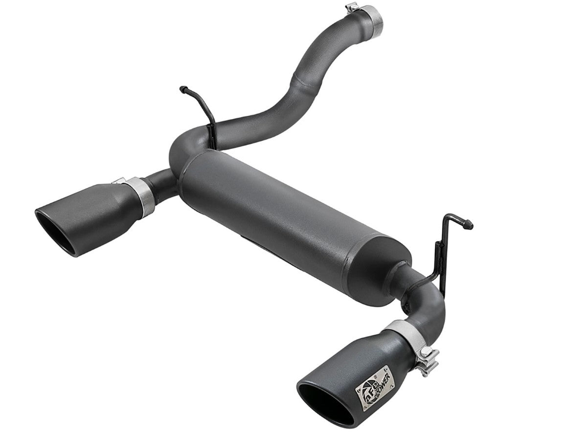 aFe 49-48067-B Rebel Series 2-1/2 IN 409 Stainless Steel Axle-Back Exhaust System