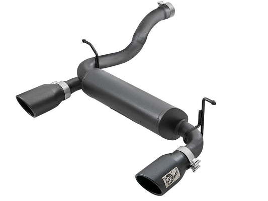 aFe 49-48067-B Rebel Series 2-1/2 IN 409 Stainless Steel Axle-Back Exhaust System