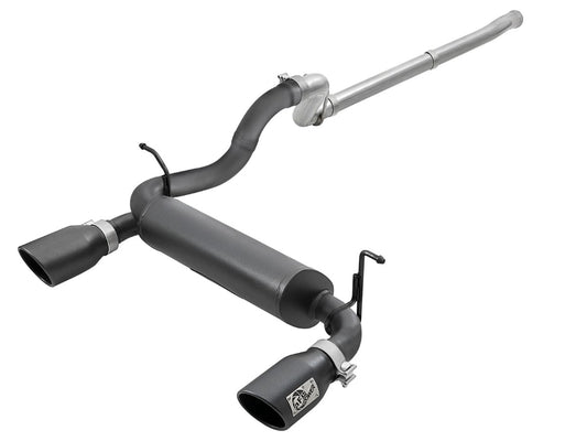 aFe 49-48076-B Rebel Series 2-1/2 IN 409 Stainless Steel Cat-Back Exhaust System
