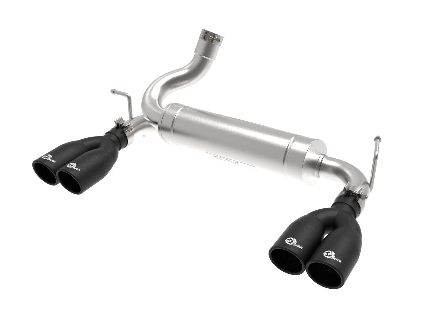 aFe 49-48086-P aFe Rebel Series 2.5in 409 SS Axle-Back Exhaust Polished 07-18 Jeep Wrangler (JK) V6-3.6L/3.8L