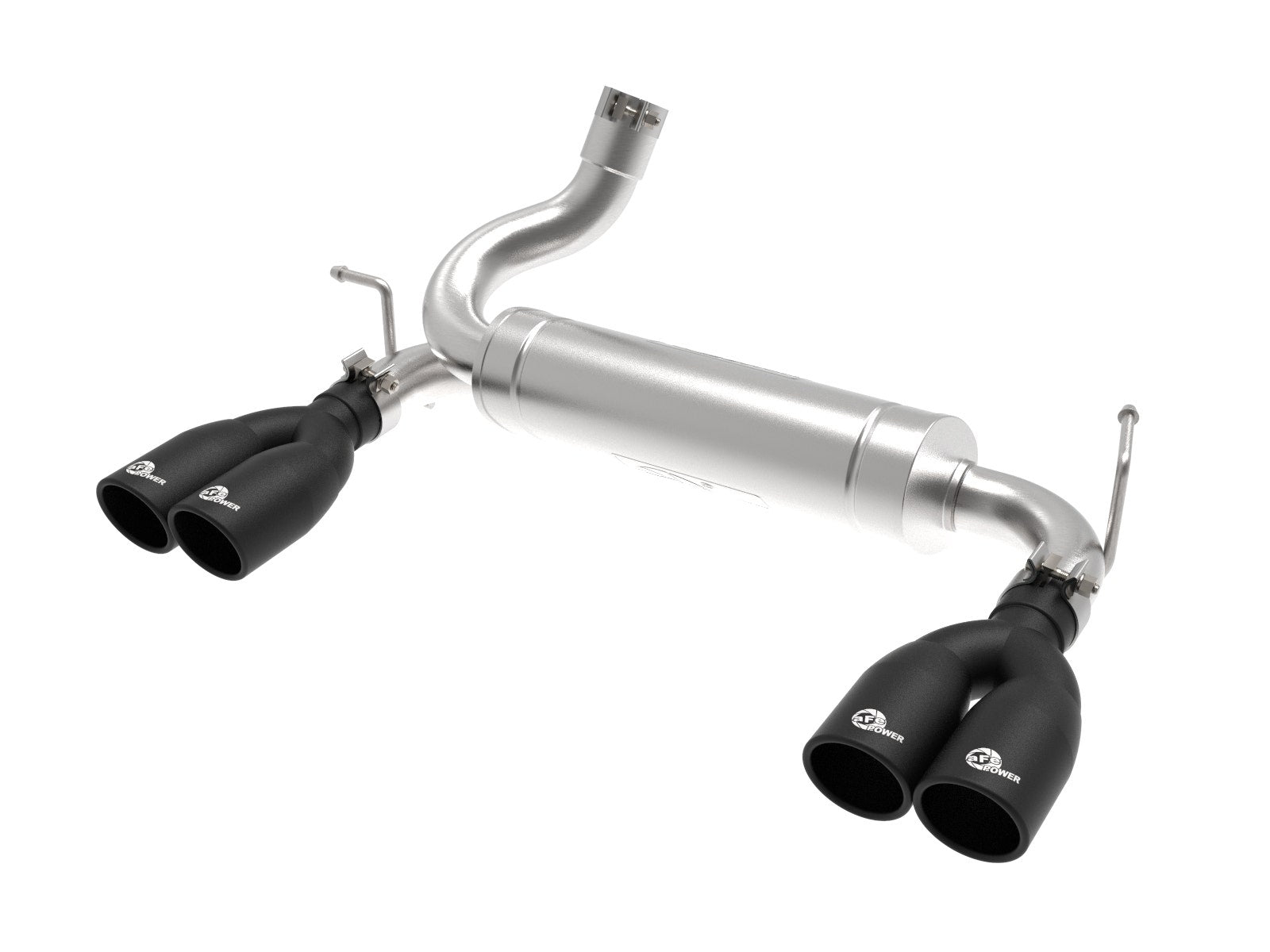 aFe 49-48086-P aFe Rebel Series 2.5in 409 SS Axle-Back Exhaust Polished 07-18 Jeep Wrangler (JK) V6-3.6L/3.8L