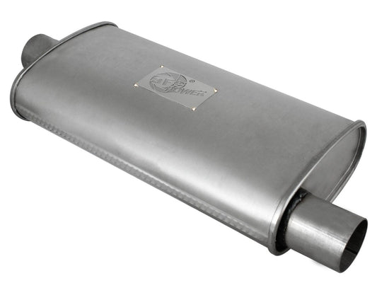 aFe 49M00002 Scorpion 2-1/2" Aluminized Steel Chambered Center-Offset Muffler