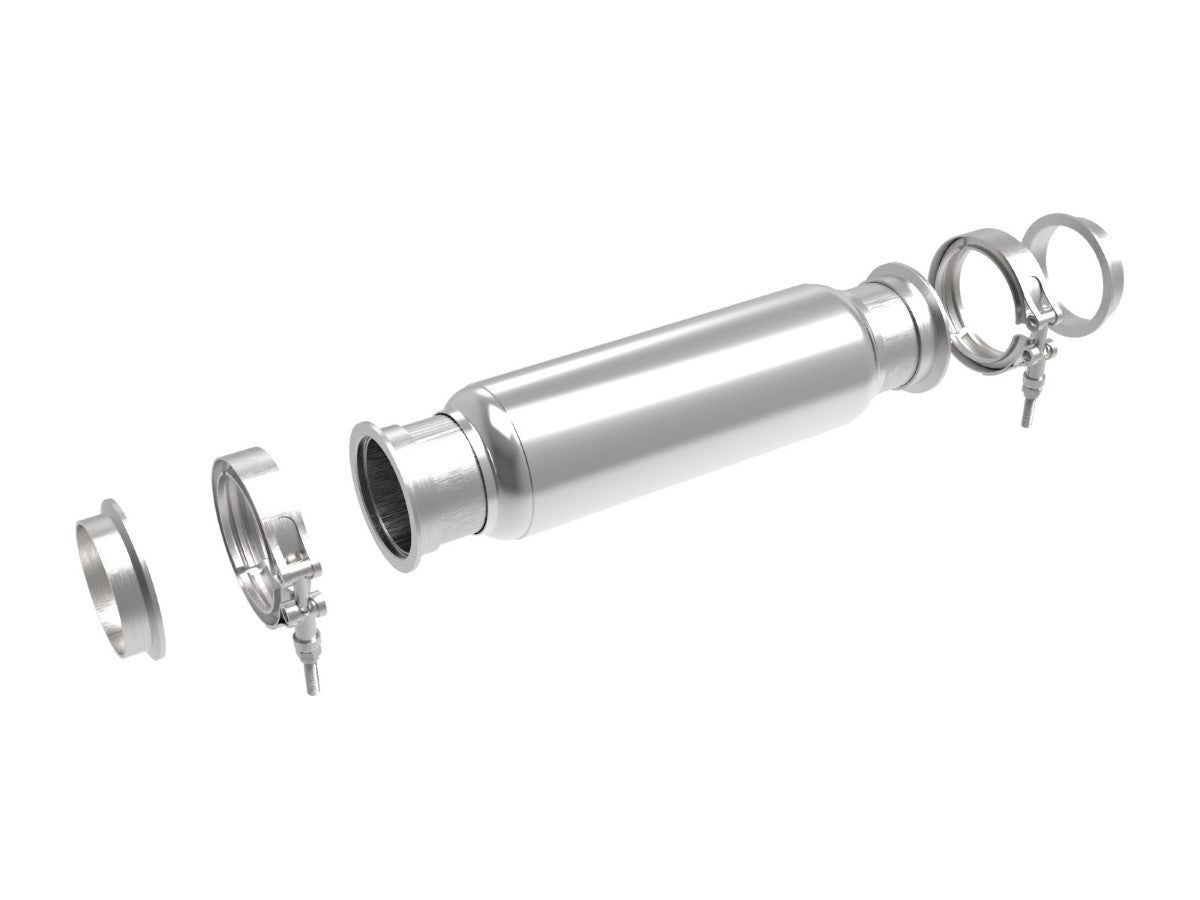 aFe MACH Force-Xp Resonator 3 IN Inlet/Outlet x 4 IN Dia. x 12 IN Body x 16 IN Overall Length