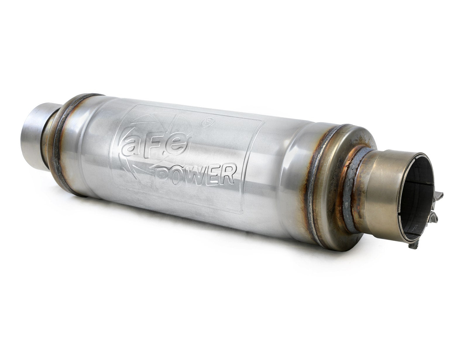 aFe 49M30059 aFe MACH Force-Xp Muffler 3 IN ID Center/Center x 5 IN Dia. x 19 IN Overall Length - Round Body
