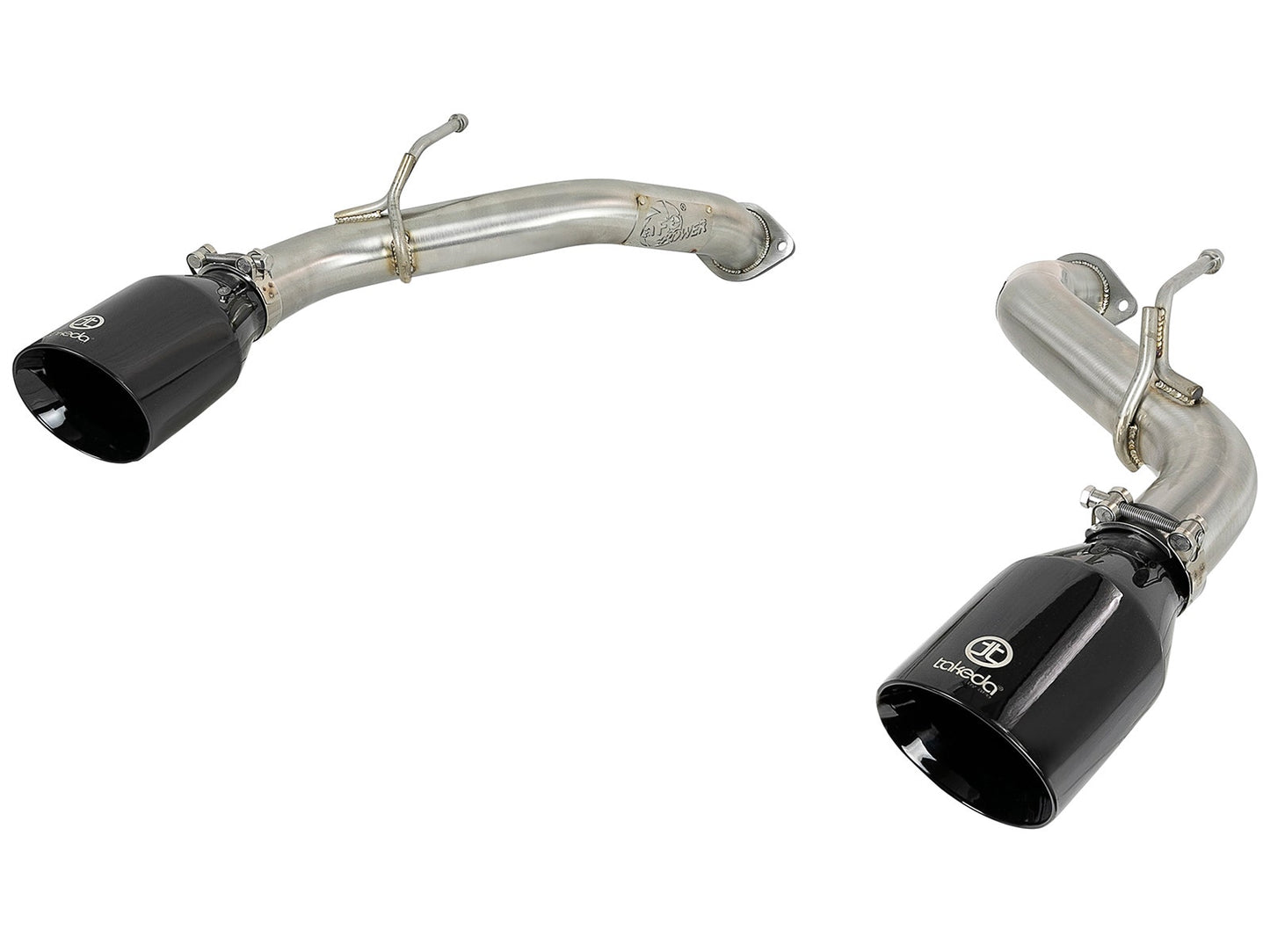 aFe 49T25454-L07 aFe Takeda 304 Stainless Steel Clamp-On Exhaust Tip 2.5in. Inlet / 4.5in. Outlet - Blue Flame