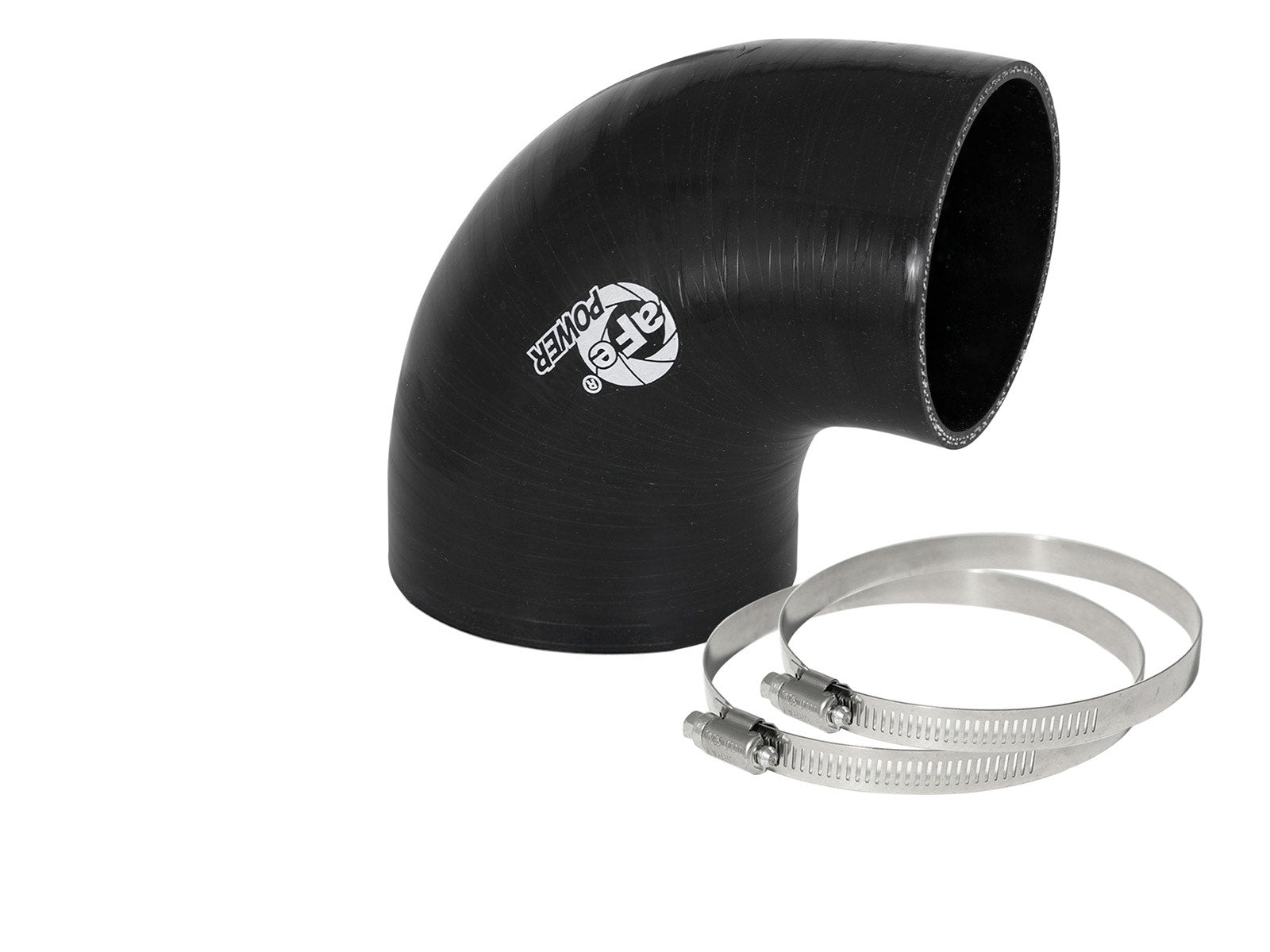 aFe 59-00068 aFe Magnum FORCE Intake Coupling Kit (3-1/2 IN to 3 IN ID x 90 Deg.) Elbow Reducing Coupler - Black